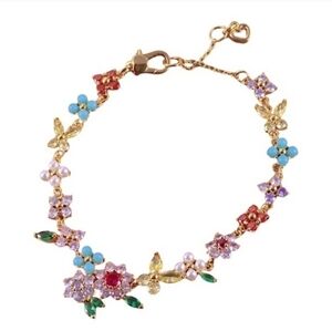 Kate Spade New York New Bella  Bloom Rhinestone Flower Statement bracelet
